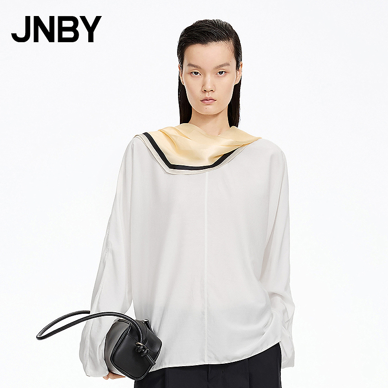【商场同款】JNBY/江南布衣26春新品衬衣无领宽松长袖5Q1213540