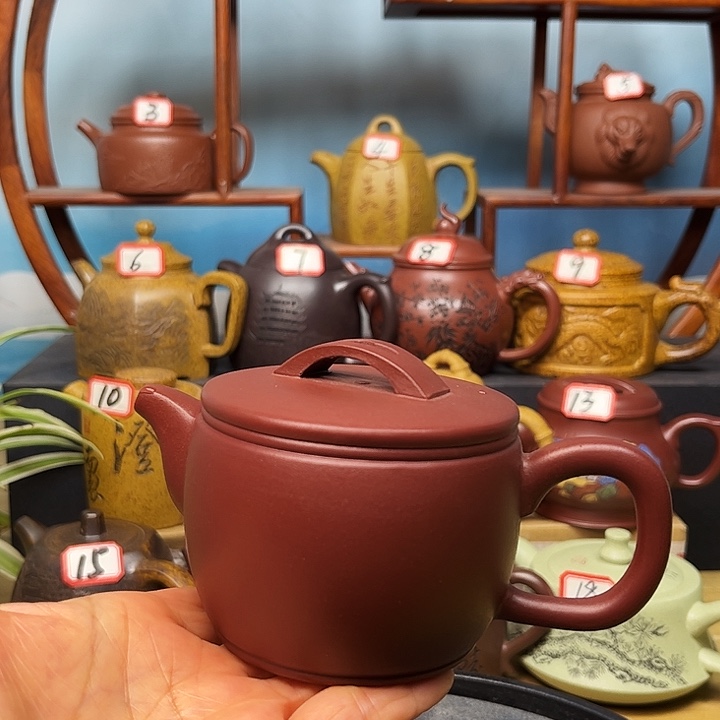 紫砂茶壶微瑕不带证书礼盒220cc