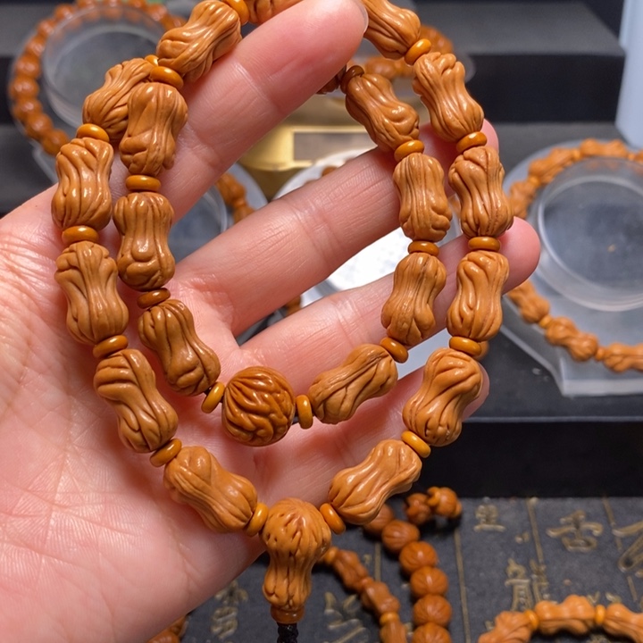 桃核手串花生手持12