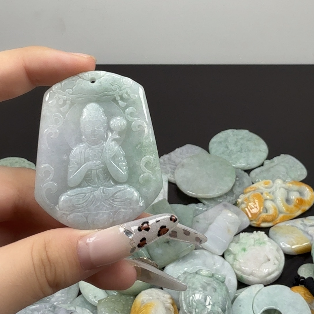 翡翠未镶嵌耳饰翡翠