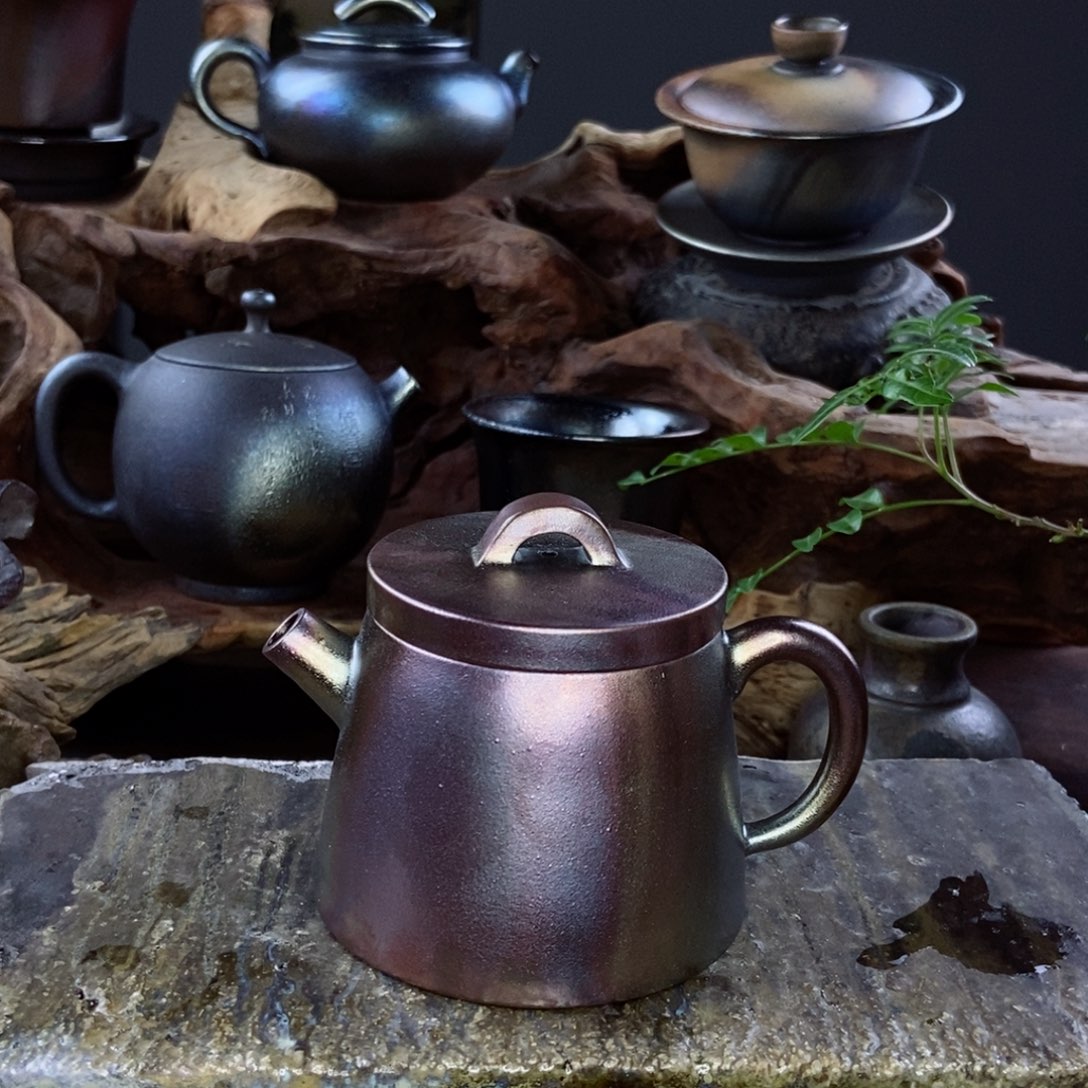 建水紫陶柴烧茶具