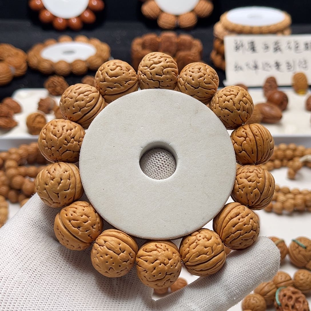 小***筋手串/手链核桃手工桃核工艺制作