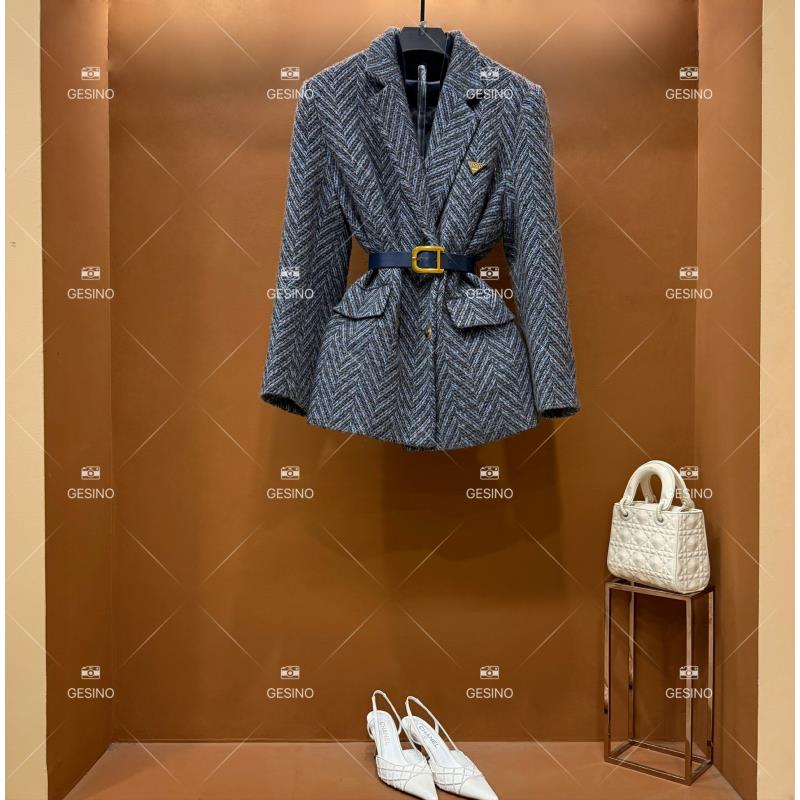 【关关】秋冬气质小香风时尚设计师中长款外套 QD-2025198