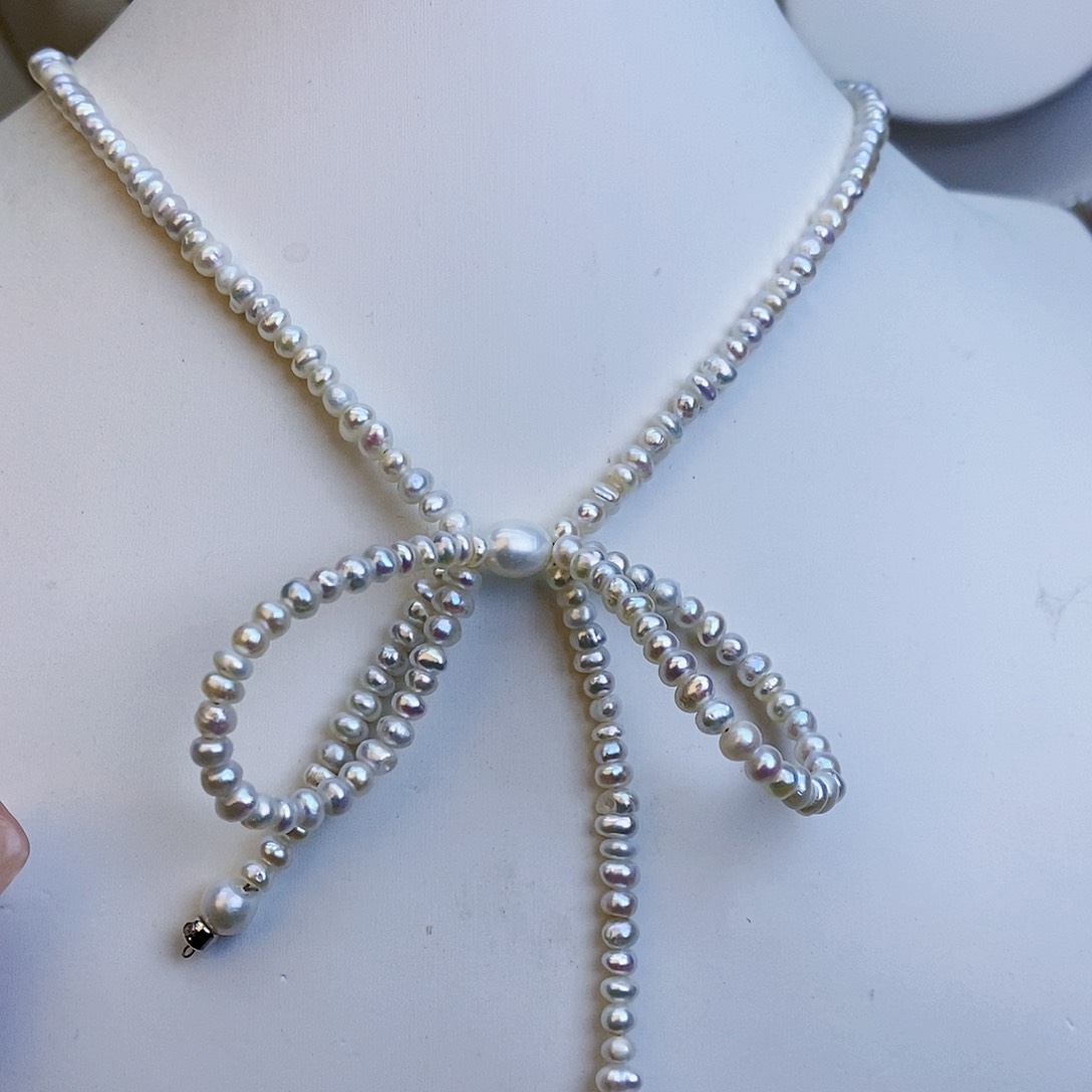 淡水珍珠颈饰银S925镶嵌