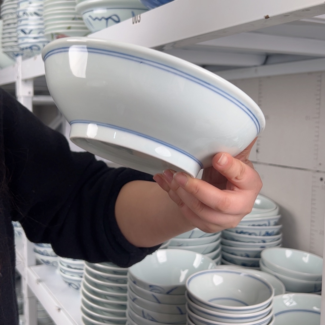 碗微瑕双线8寸高足面碗