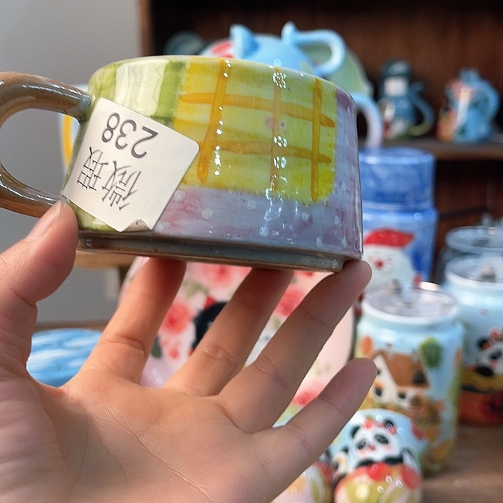 不锈钢景德镇釉下手绘陶瓷 