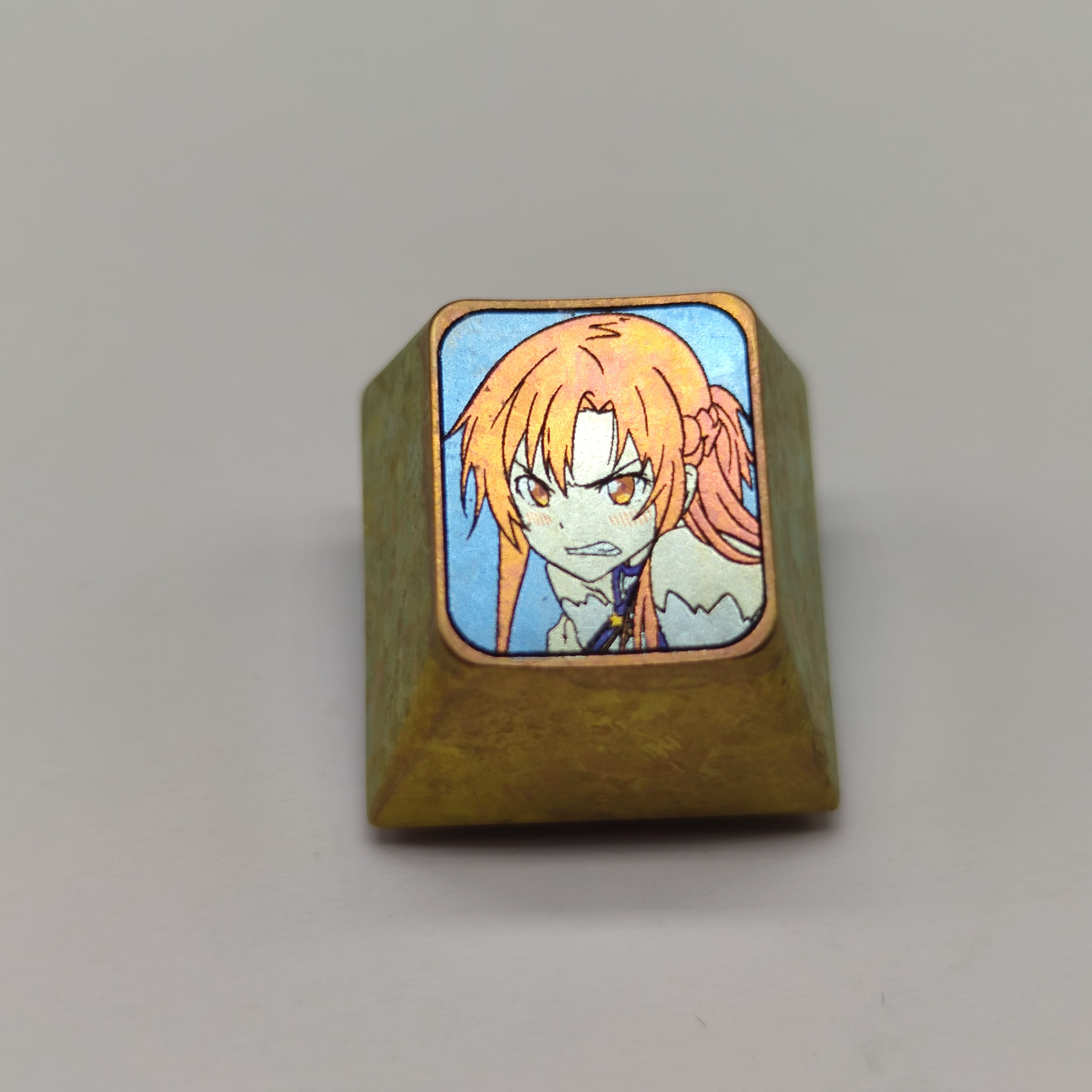 亚丝娜 钛合金键帽1U 冰晶彩钛