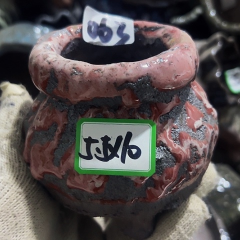 红陶粗陶花盆手工