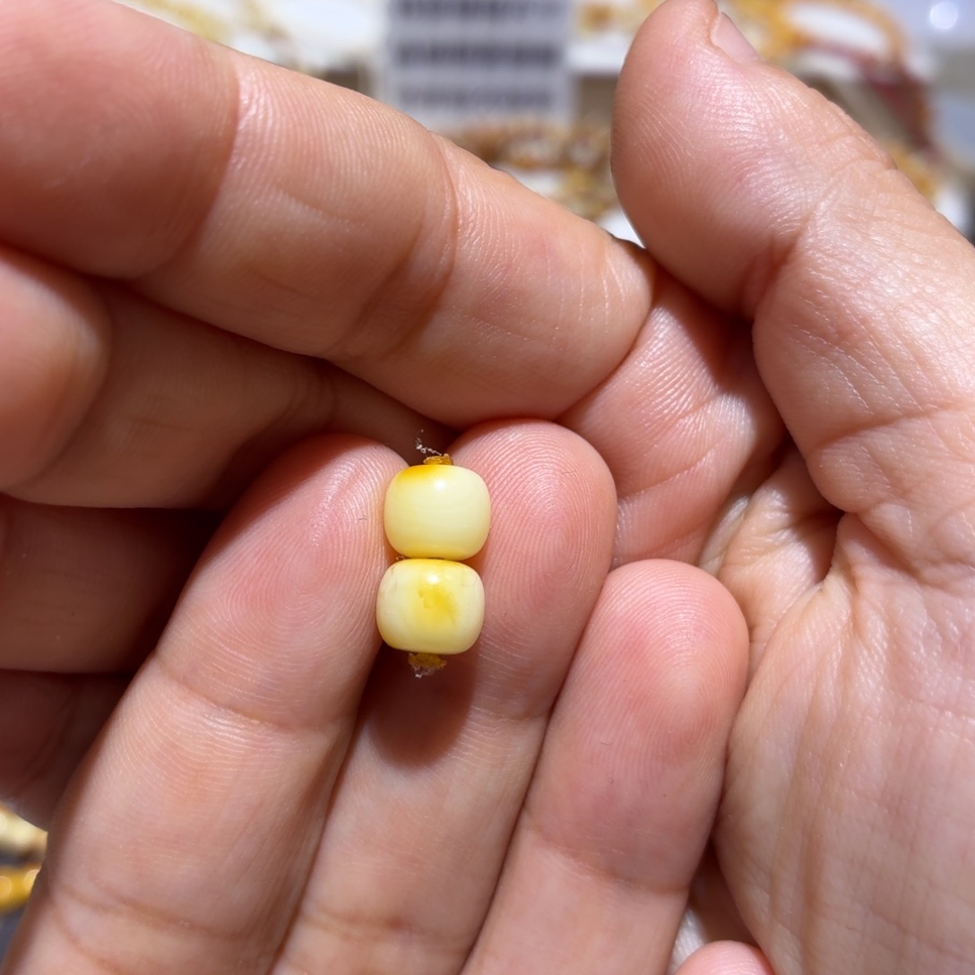 树***.琥珀未镶嵌珠宝奇石7对珠