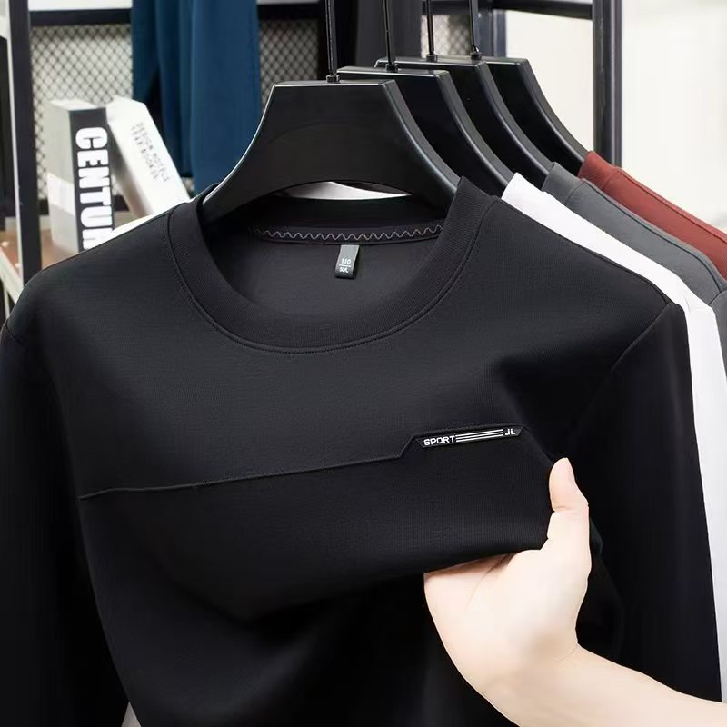 【佐驰】秋季新款长袖T恤男圆领百搭套头时尚透气潮流打底卫衣6502