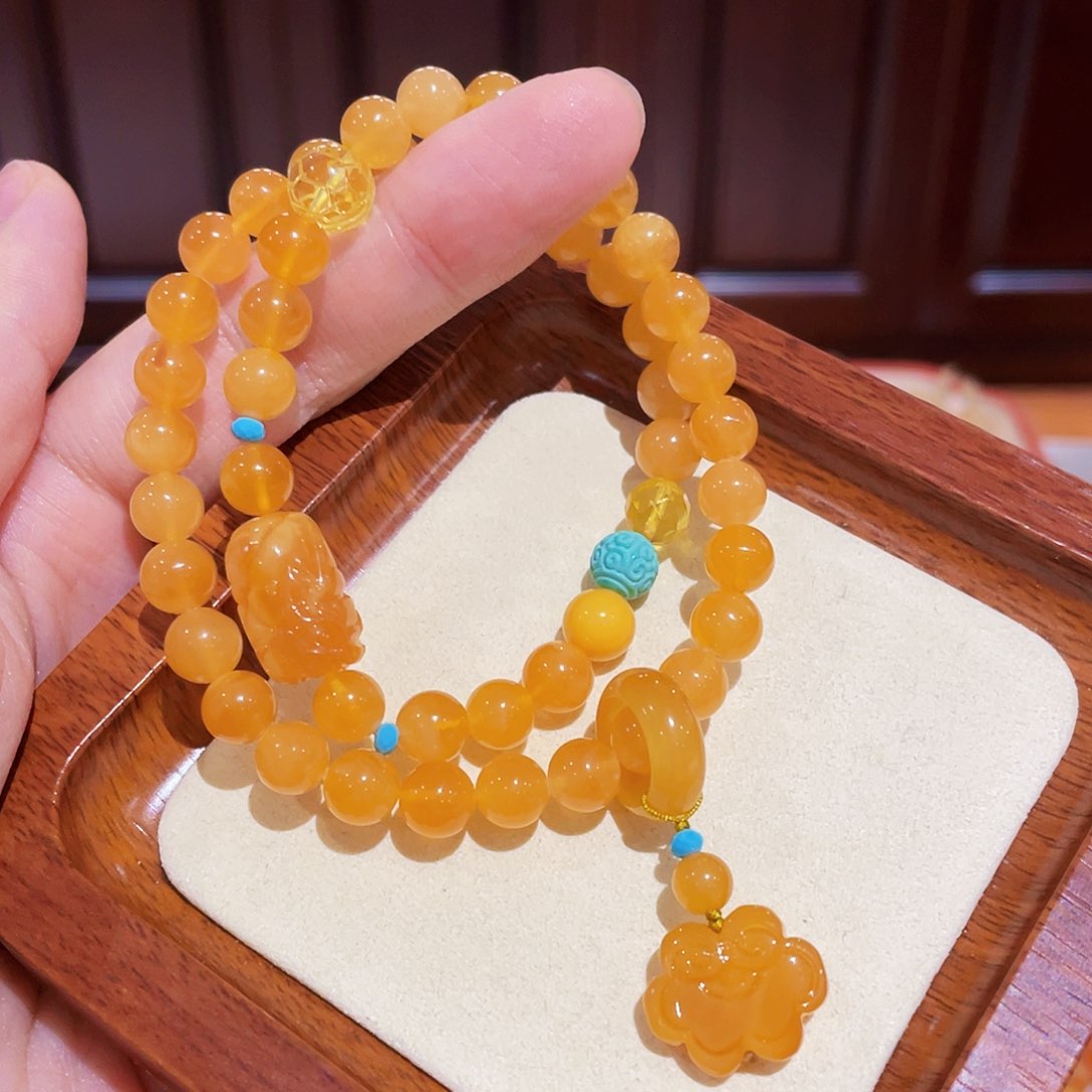 蜜蜡手链未镶嵌手串