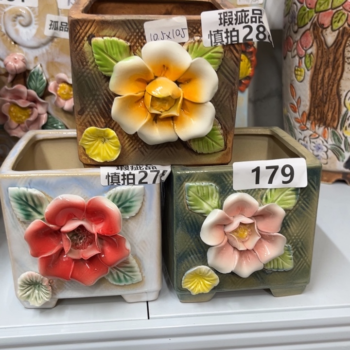 紫砂花盆粗陶材质多肉花盆