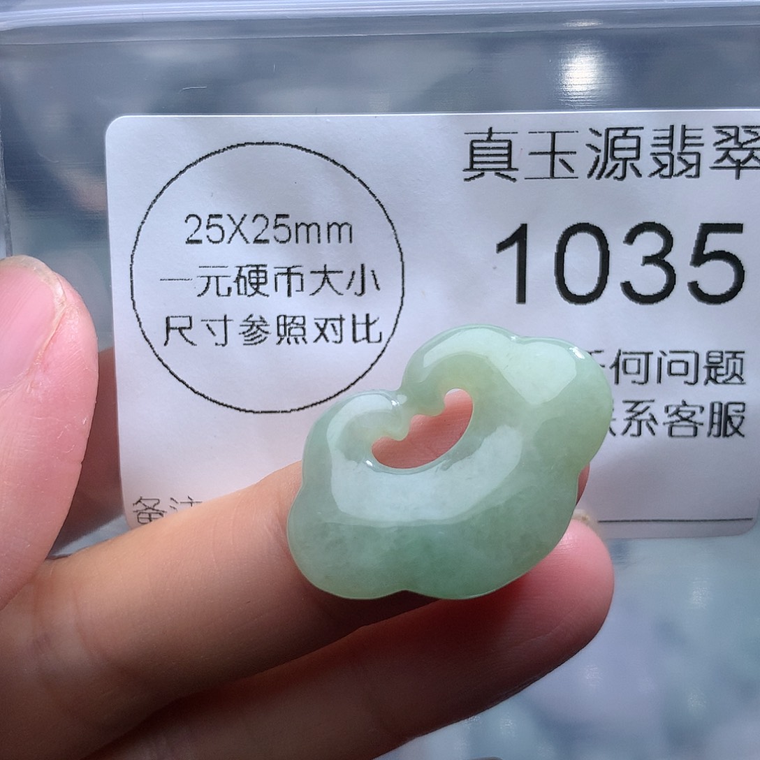 翡翠未镶嵌颈饰1035。