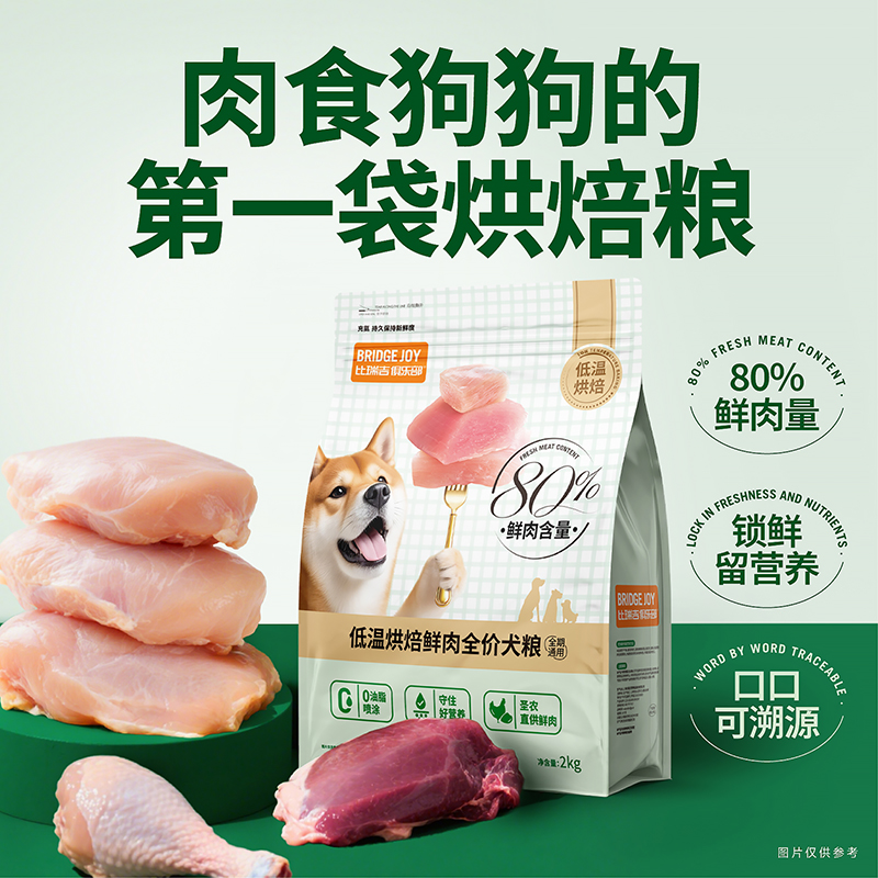 比瑞吉低温烘焙鲜肉全价小中大型犬粮美毛增肌养胃通用dbLQQ