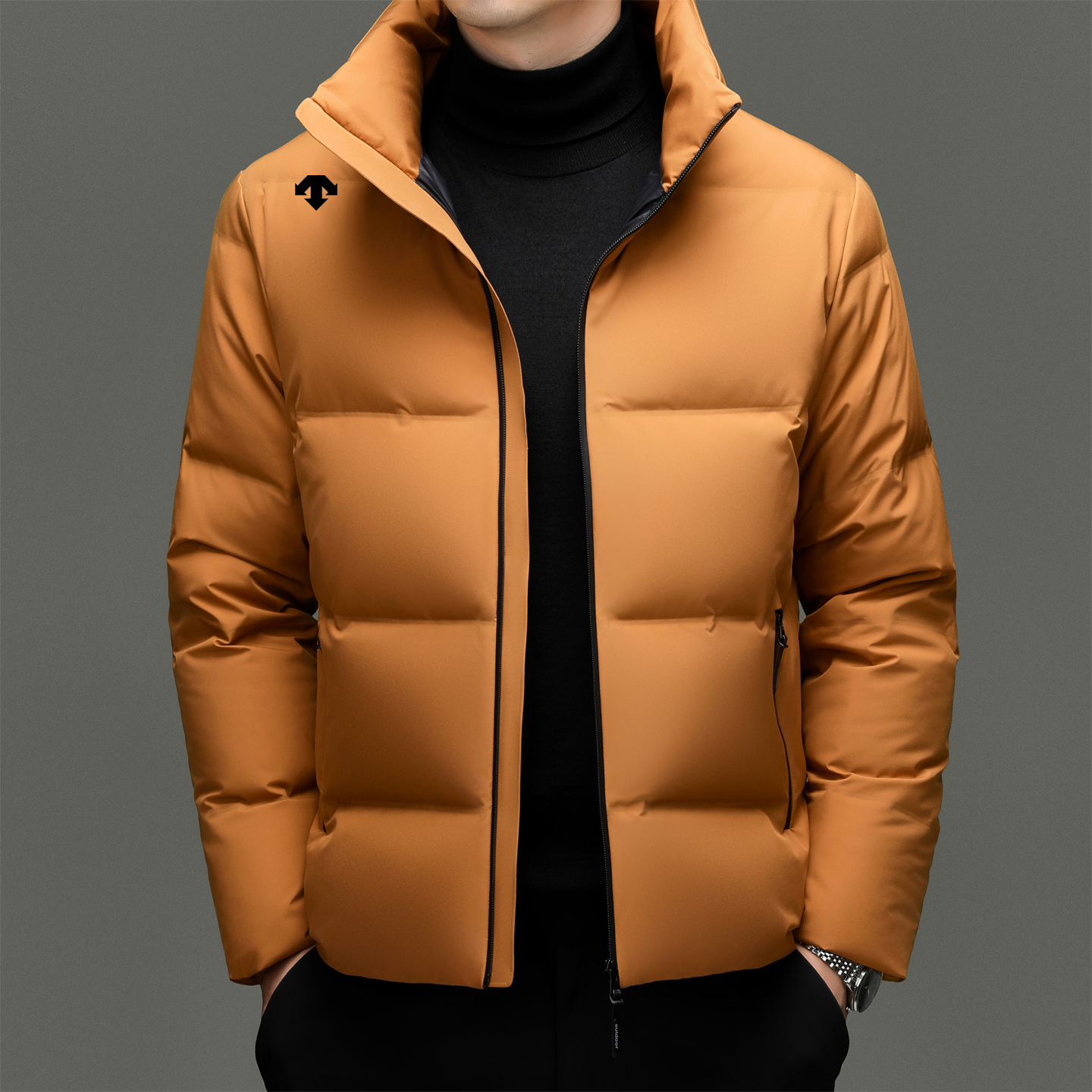 商场同款迪桑家冬季立领羽绒服外套男士厚款收口袖保暖拉链面包服