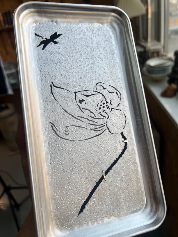 荷花铝材质全手工大茶盘荷花壶承茶台茶船简约家用干泡盘