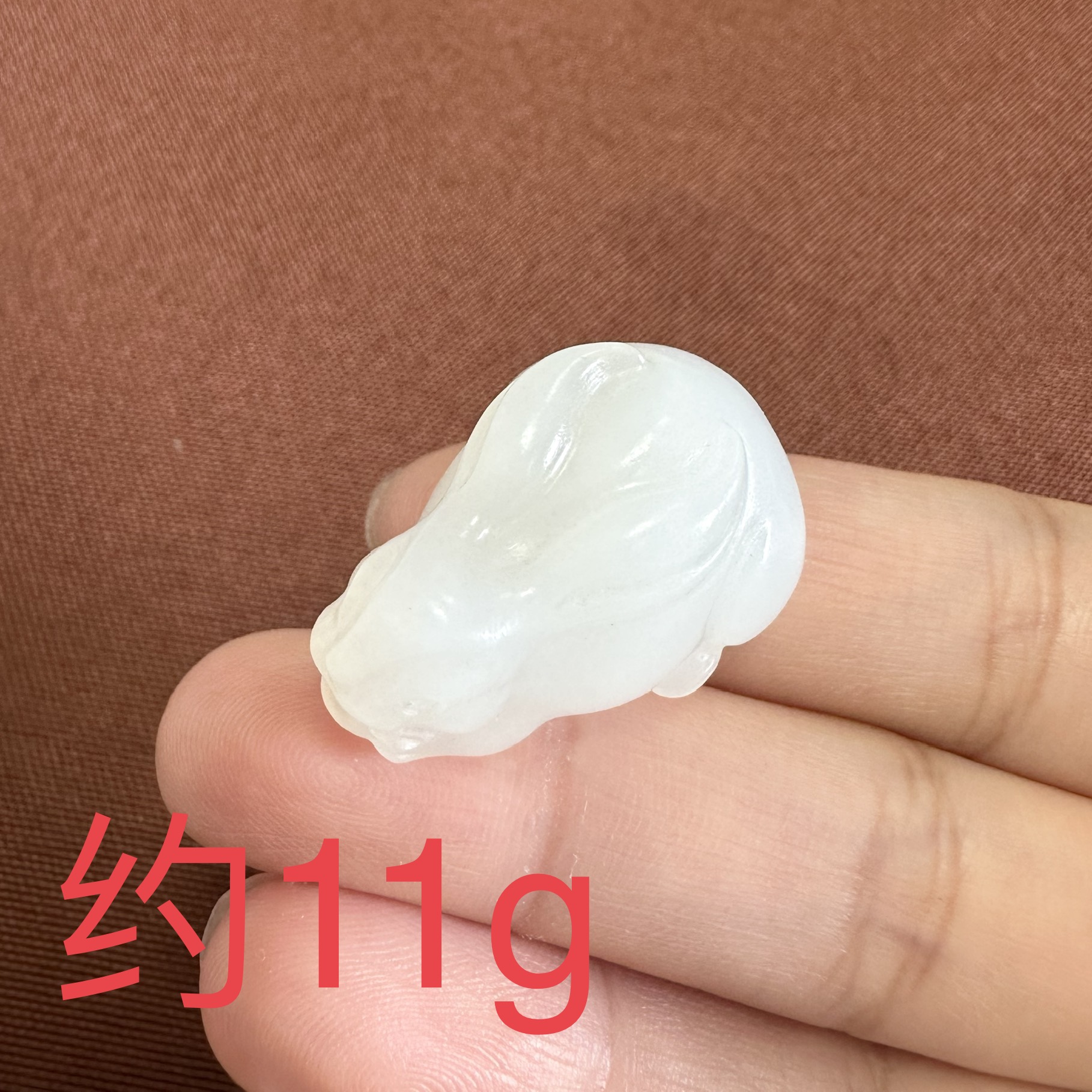  P新疆和田玉兔子吊坠重量约11g