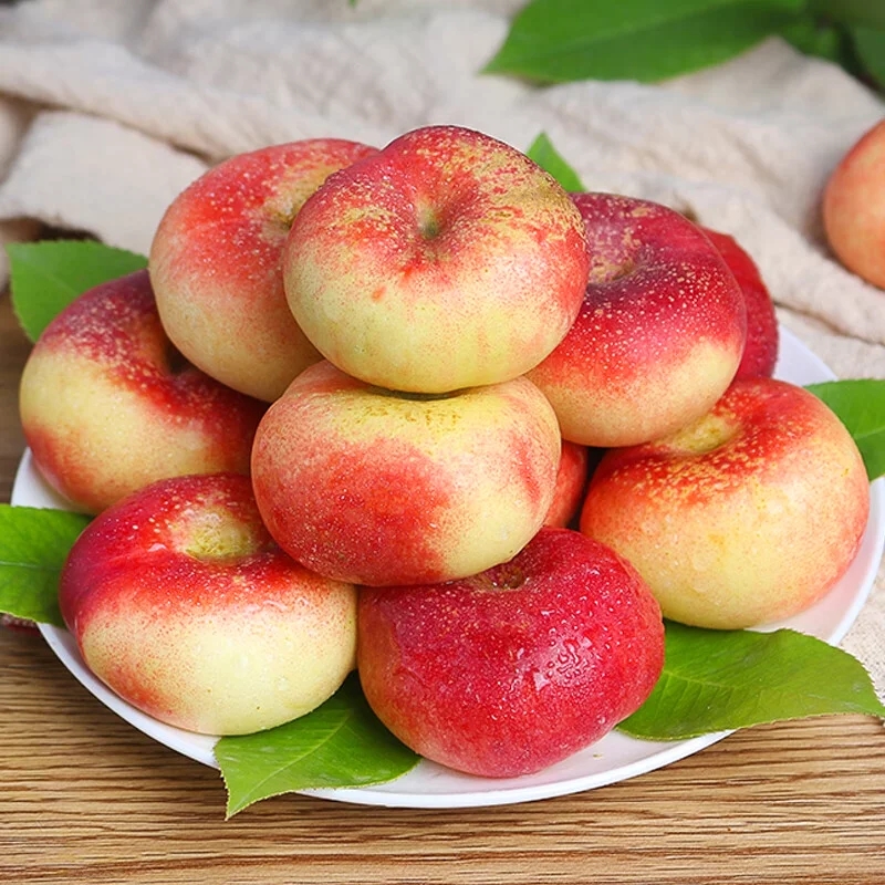【顺丰/京东】山东纽扣蟠桃脆甜可口桃子新鲜水果现摘现发应季水果