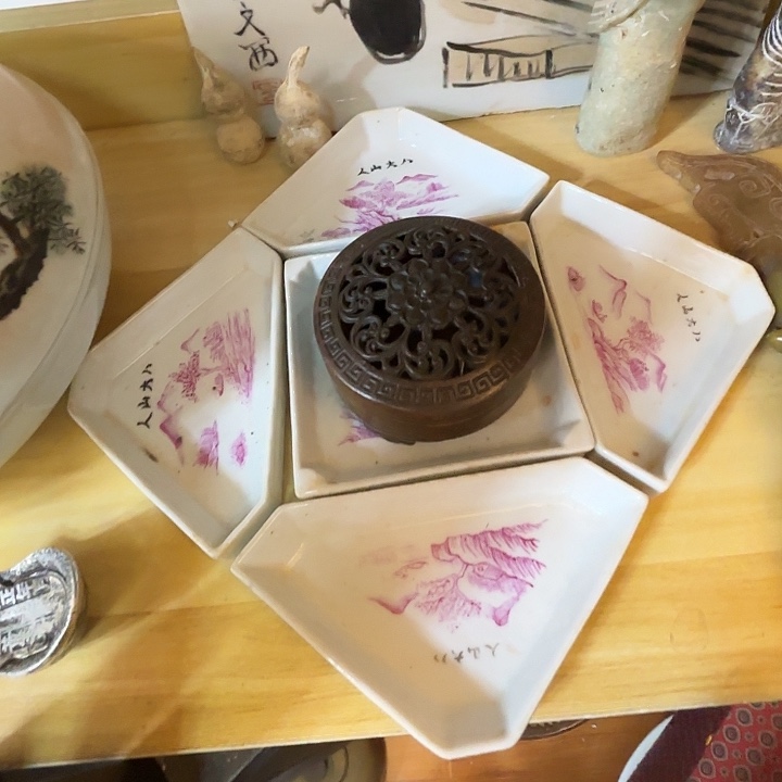 晚***风摆件陶瓷摆件不固定一件