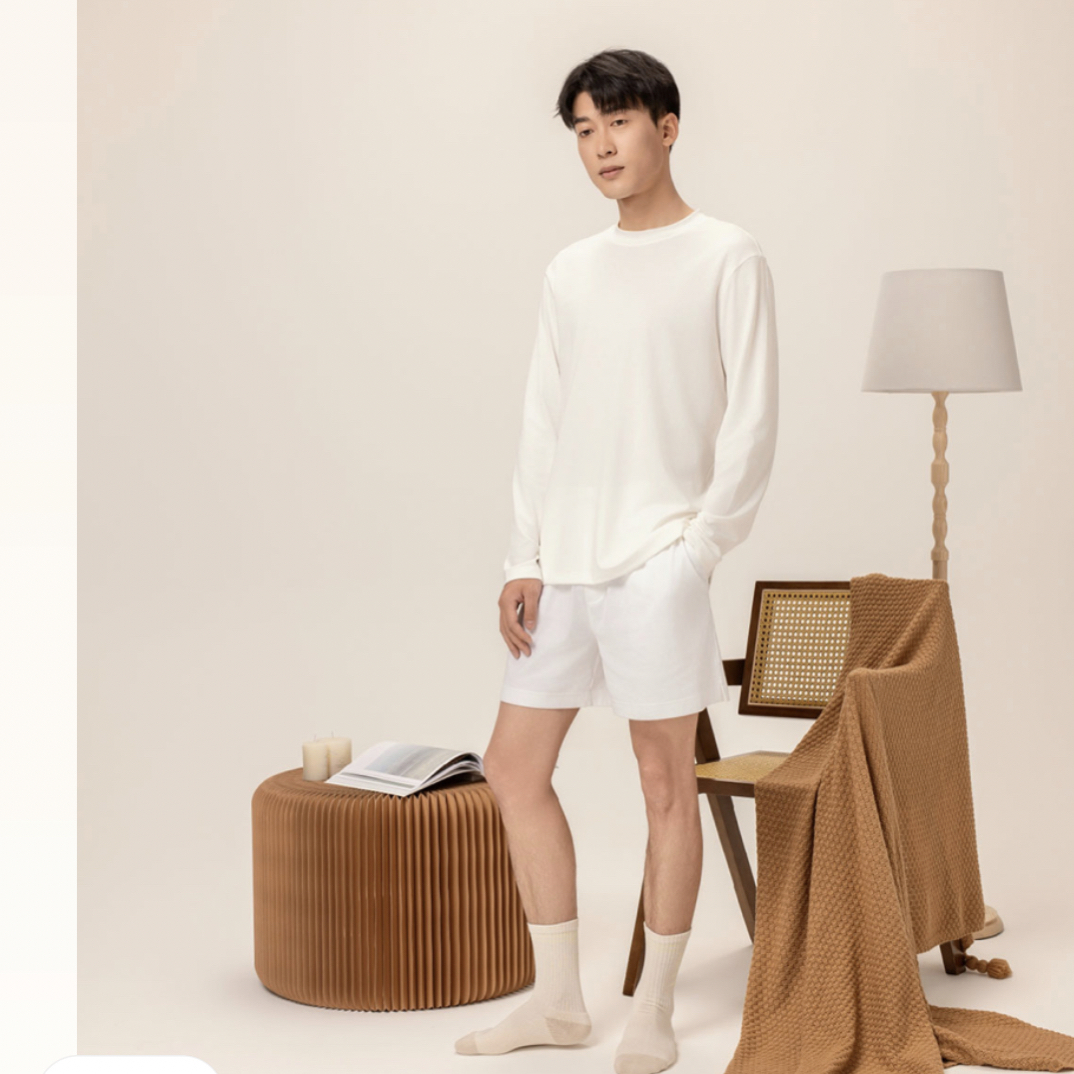 【三合竹衣】竹柔男士经典长袖T恤