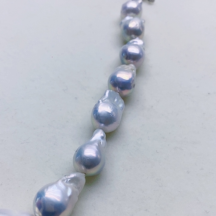 银S925镶嵌淡水珍珠耳饰一*猫