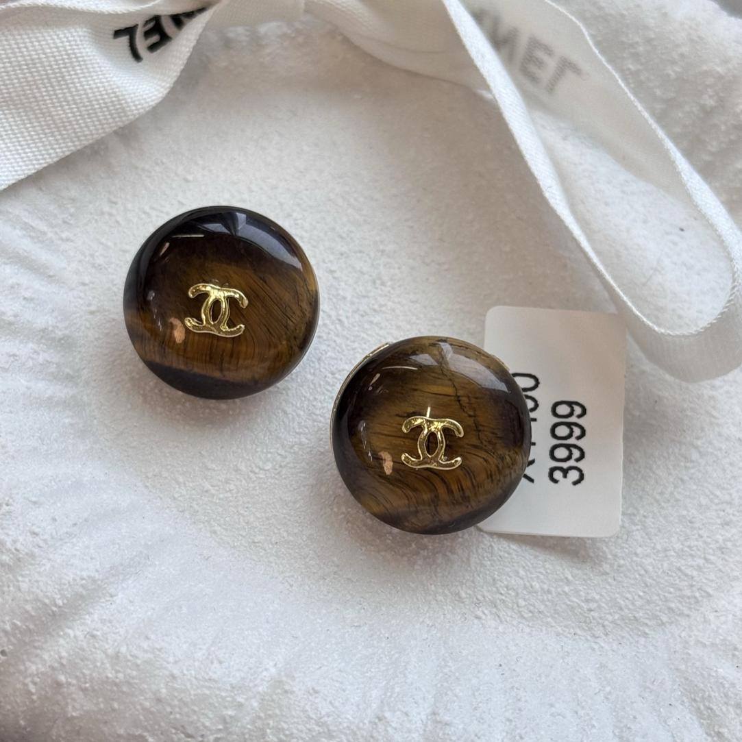 95新 Chanel/香奈儿 香奈儿美拉德中古耳环