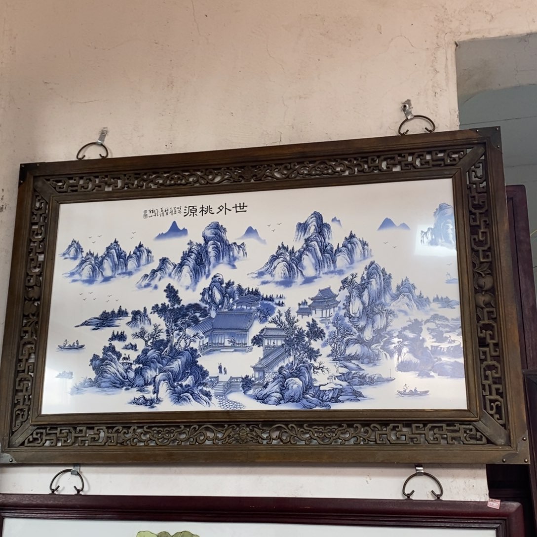 瓷片120*76 景德镇瓷板画柴窑烧制