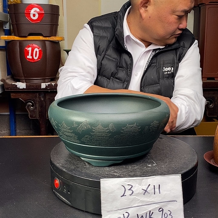 紫砂花盆货号一只WK903