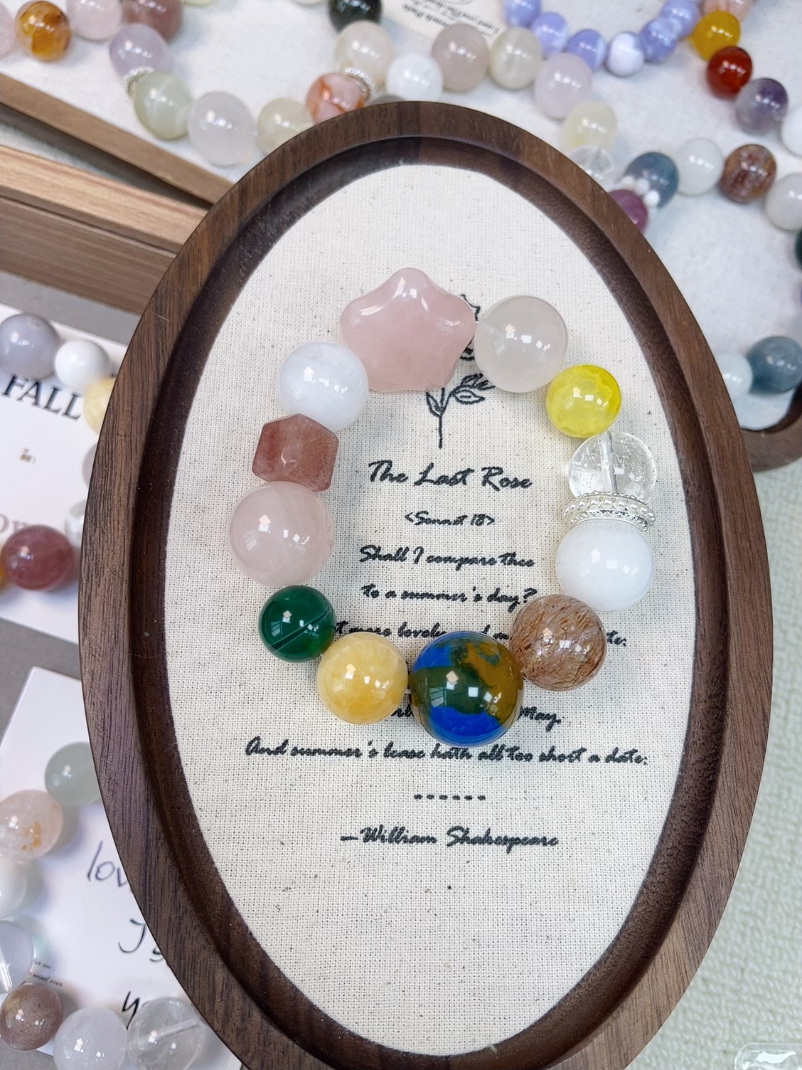 拍两件【星星地球多宝】天然水晶玛瑙多宝手串拍一件默认发一半珠子