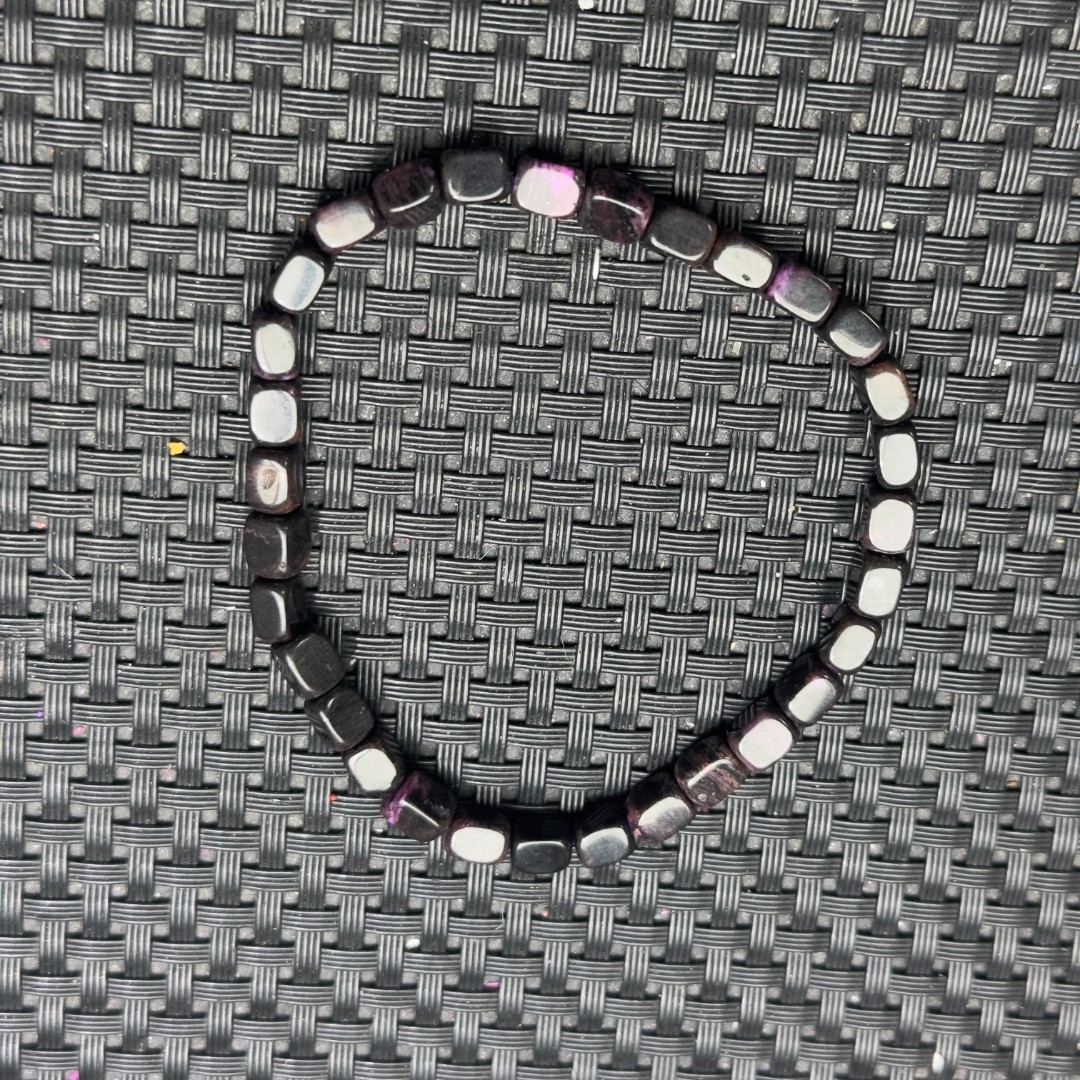 L55紫色原石手串