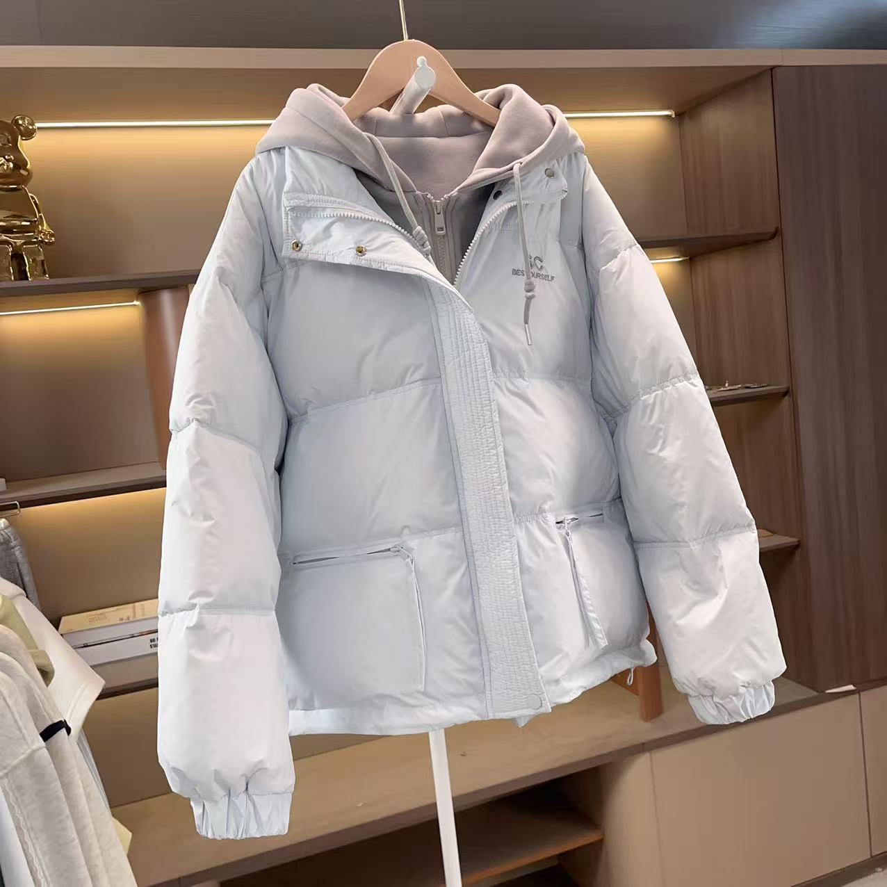 女童90绒羽绒服冬装保暖2025新款儿童连帽面包服大童外套