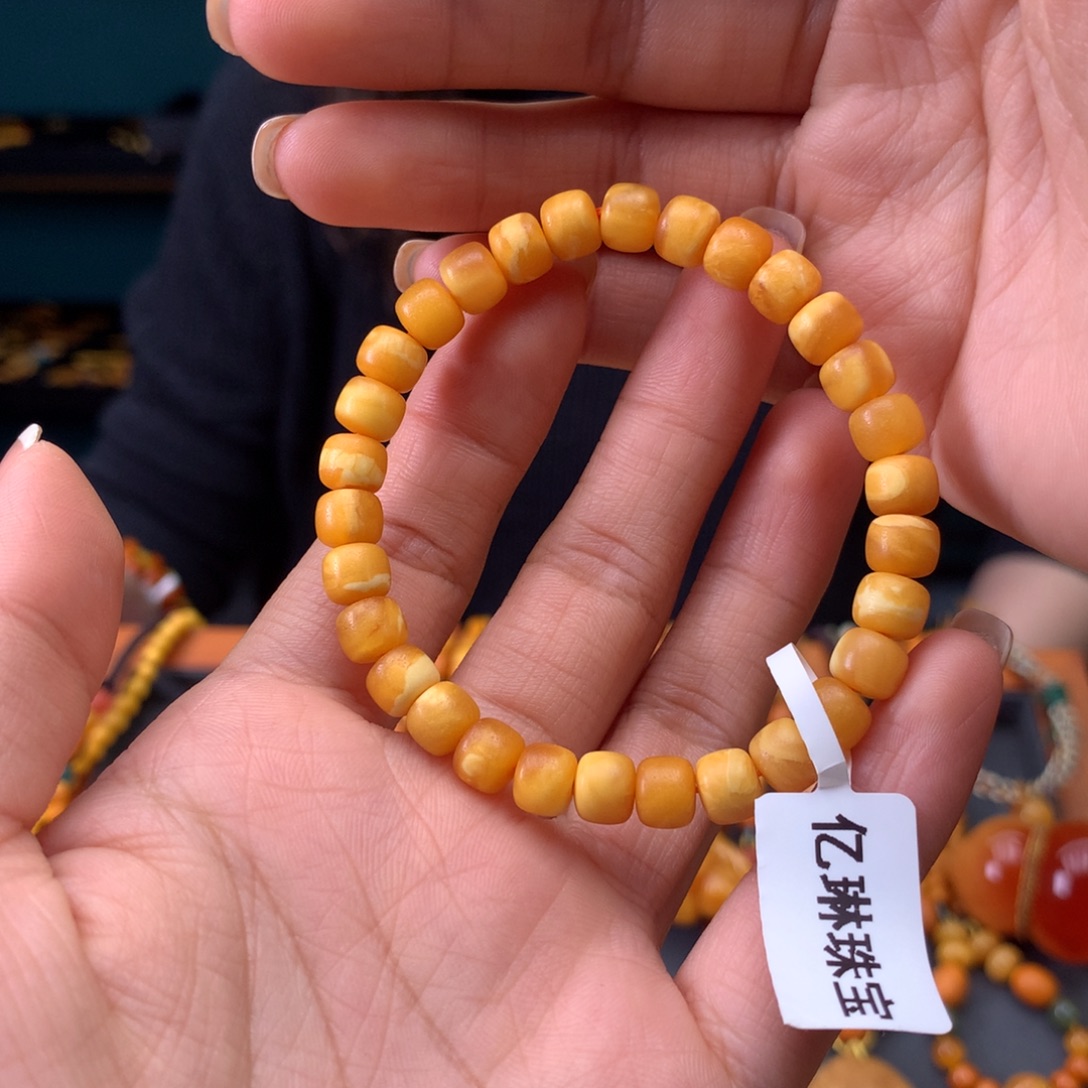 蜜蜡未镶嵌手串天然