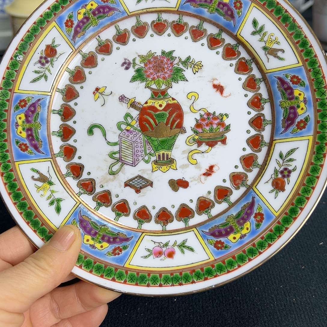 盘景德镇陶瓷粉彩