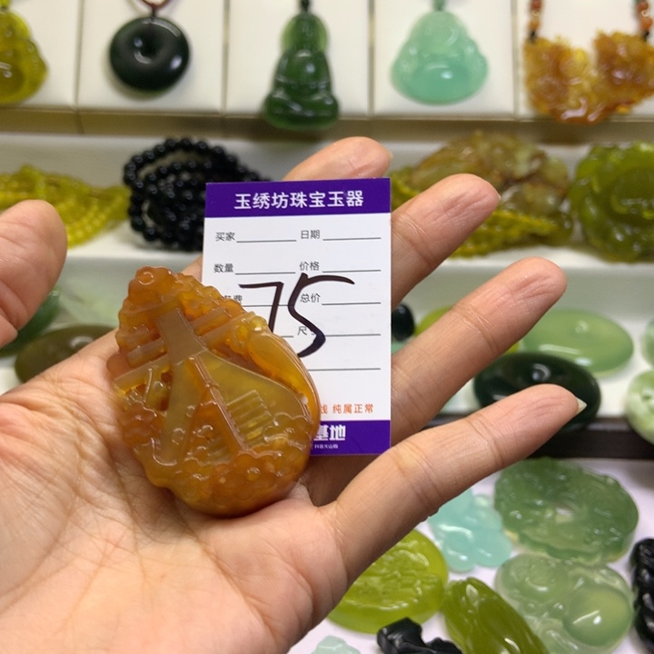 【闪购商品】未镶嵌蛇纹石玉颈饰镜*缘