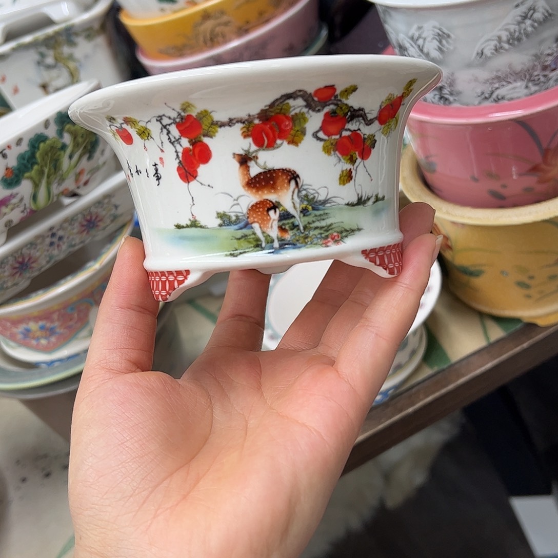 紫砂花盆150号瑕疵13/6.5cm