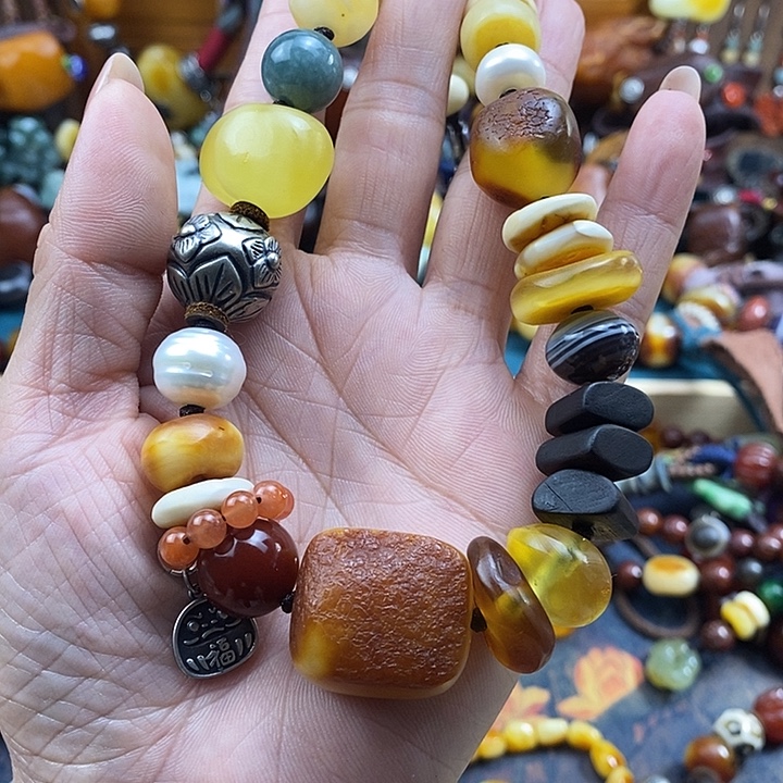 蜜蜡未镶嵌项链项链