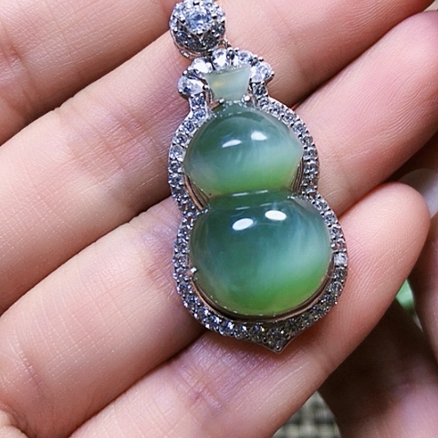 和田玉戒指银S925镶嵌