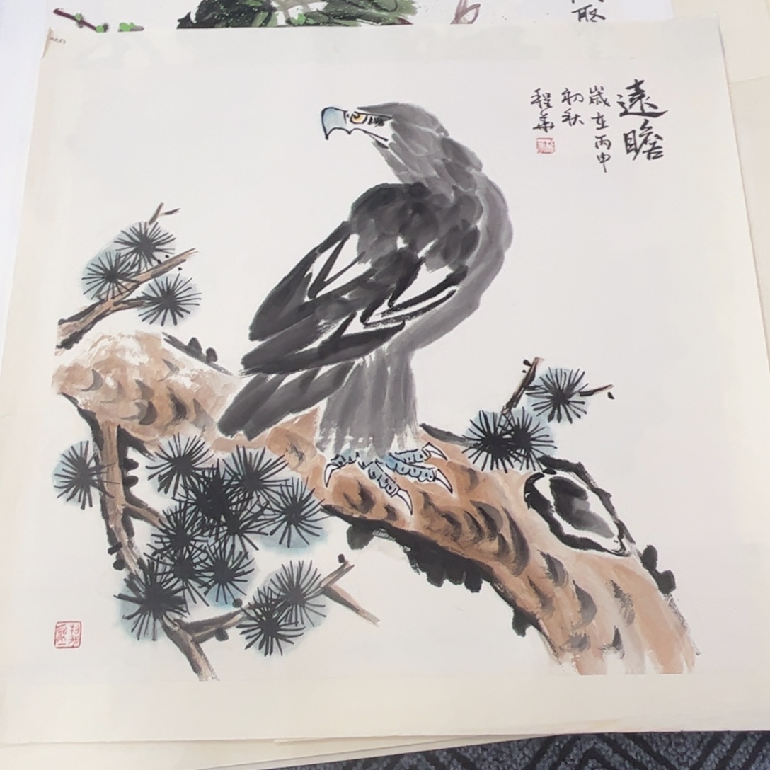 国画四尺斗方花鸟s