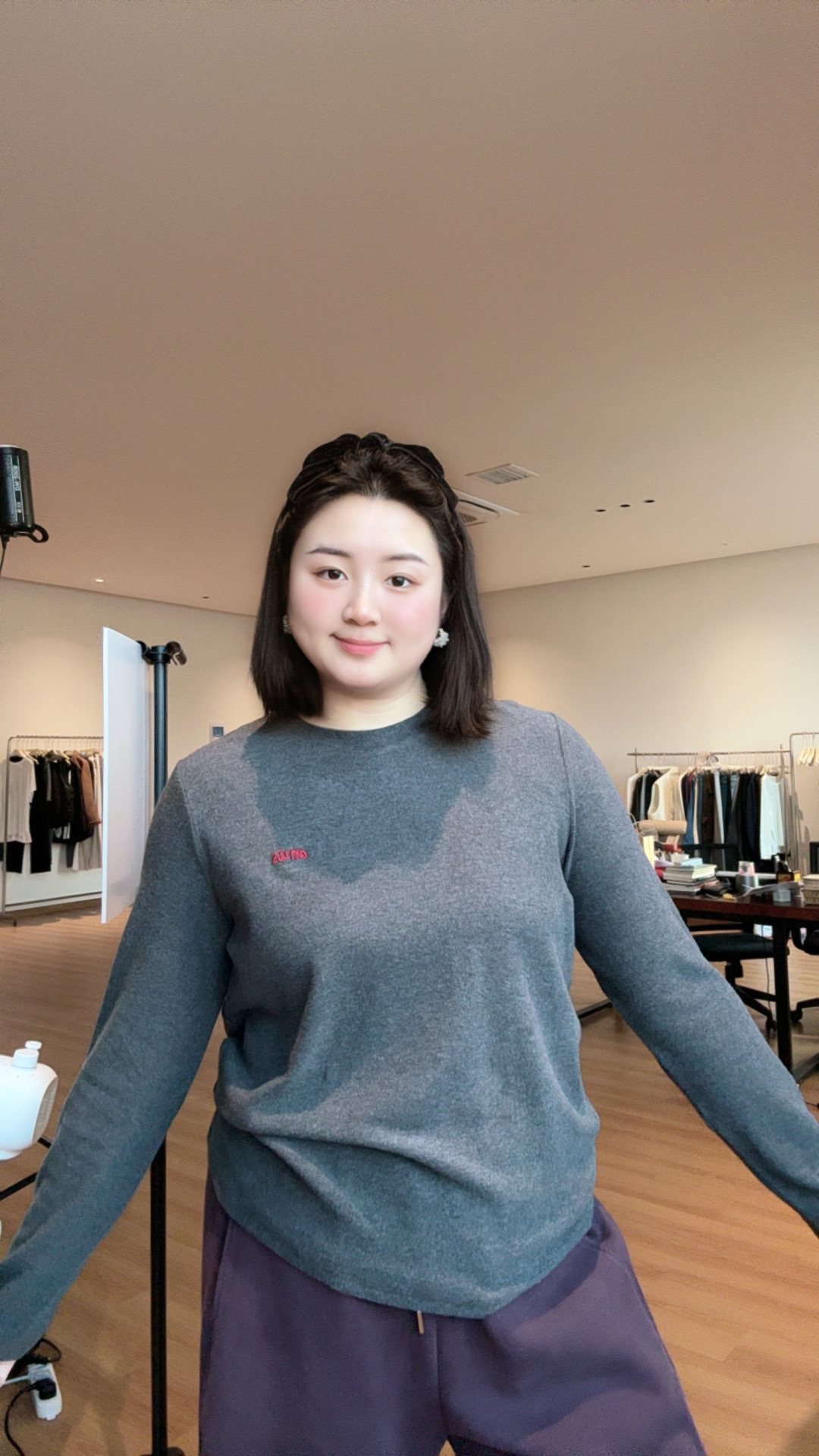 TAOJIA FAMILY【软fufu灰衫】休闲宽松长袖半高领大码打底衫YF0066