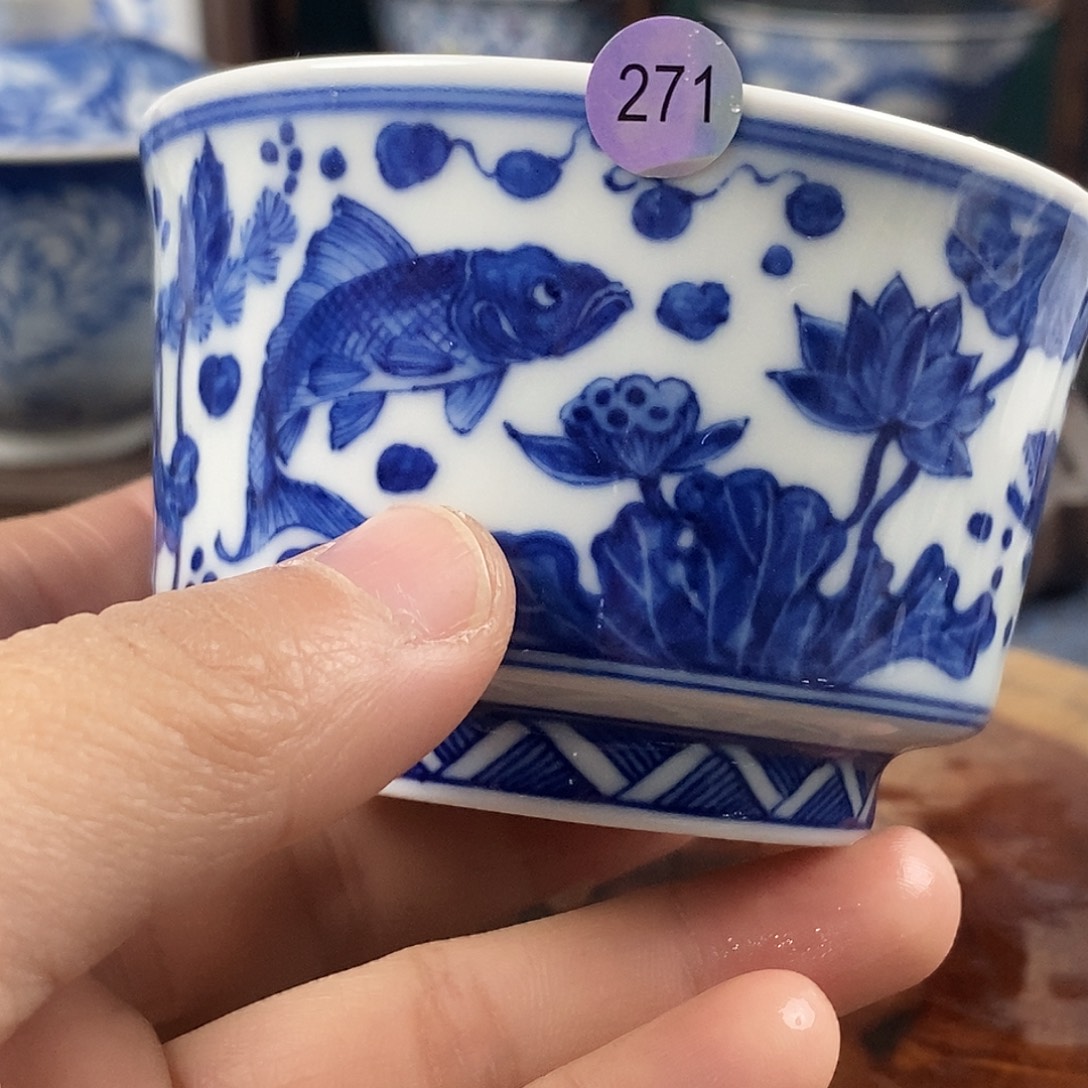 瓷片景德镇手绘青花茶器271