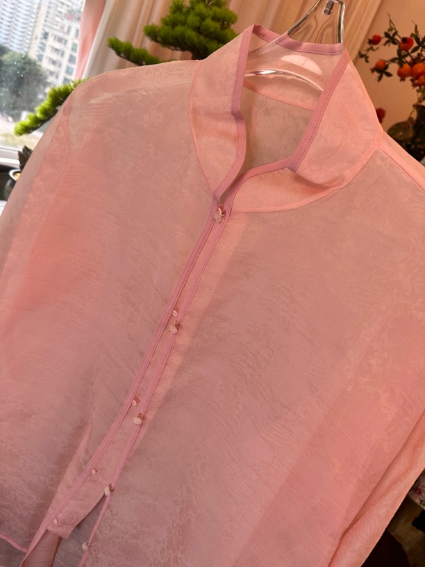 玛薇丝《韶华不负》2023春夏新款 柯根纱衬衫 新中式国潮风女装