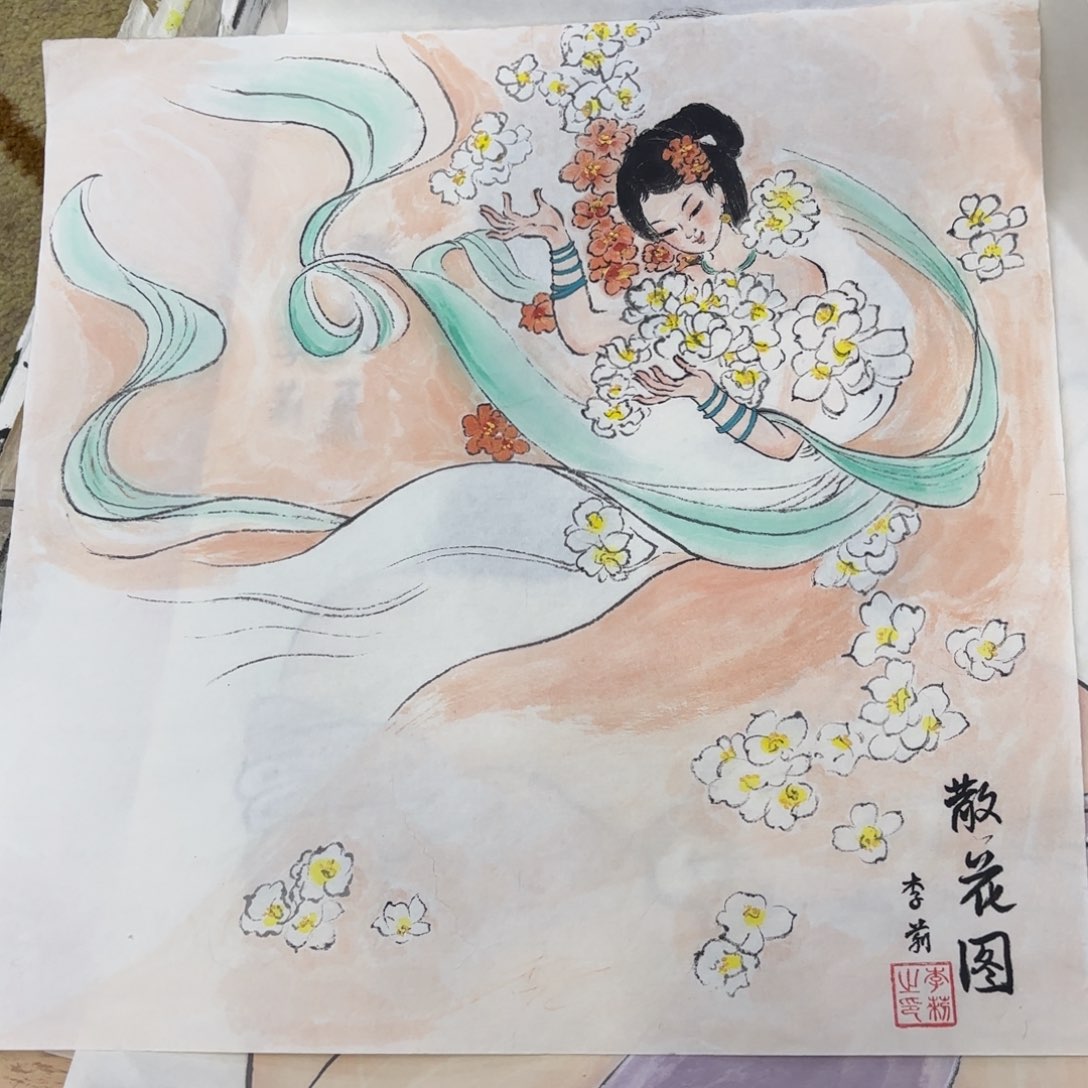 国画一平尺人物童