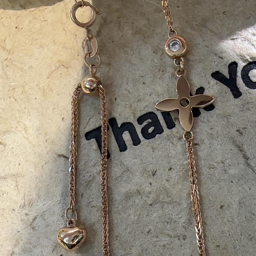 正品18K金钻石老花百搭项链