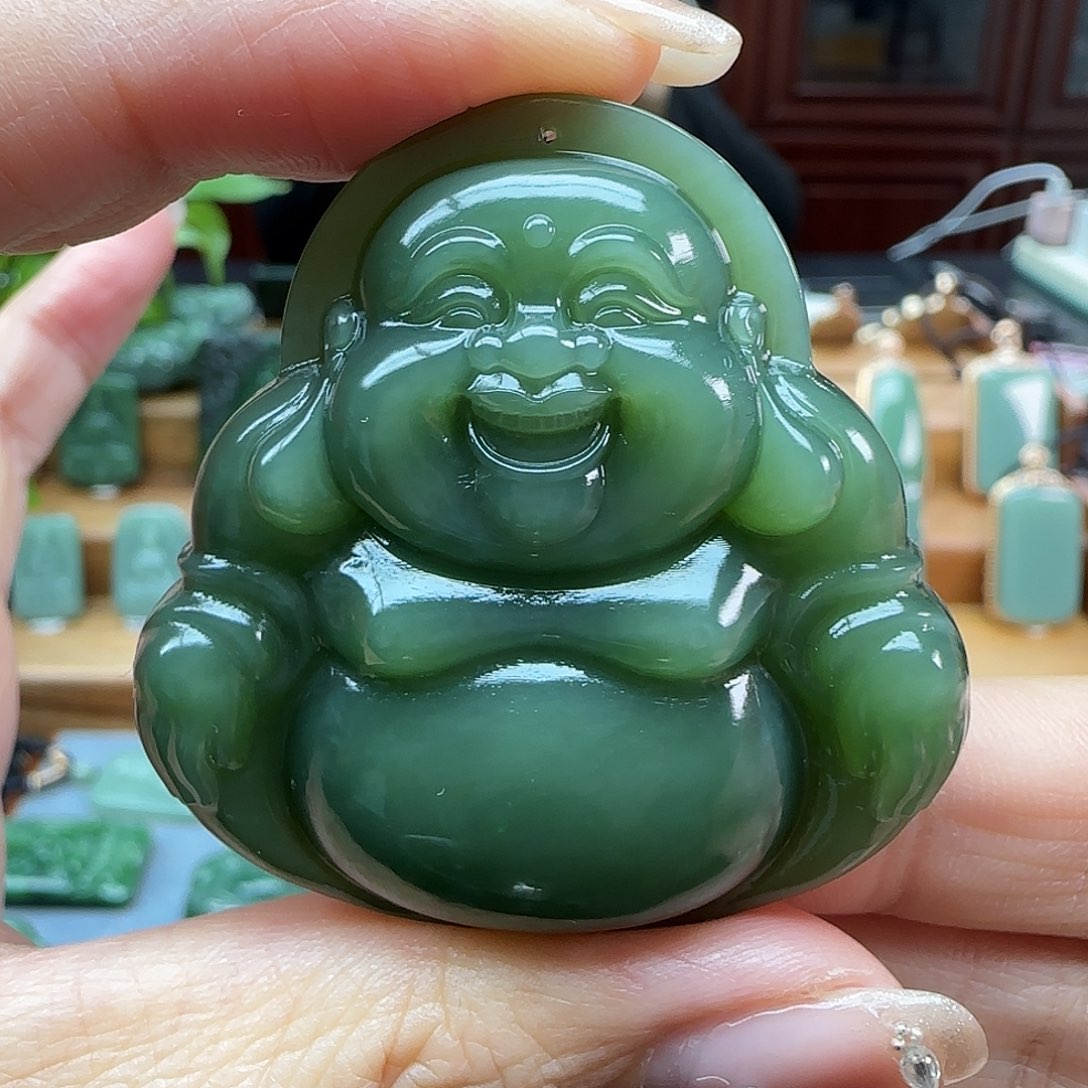 和田玉（碧玉）吊坠(不含链)未镶嵌