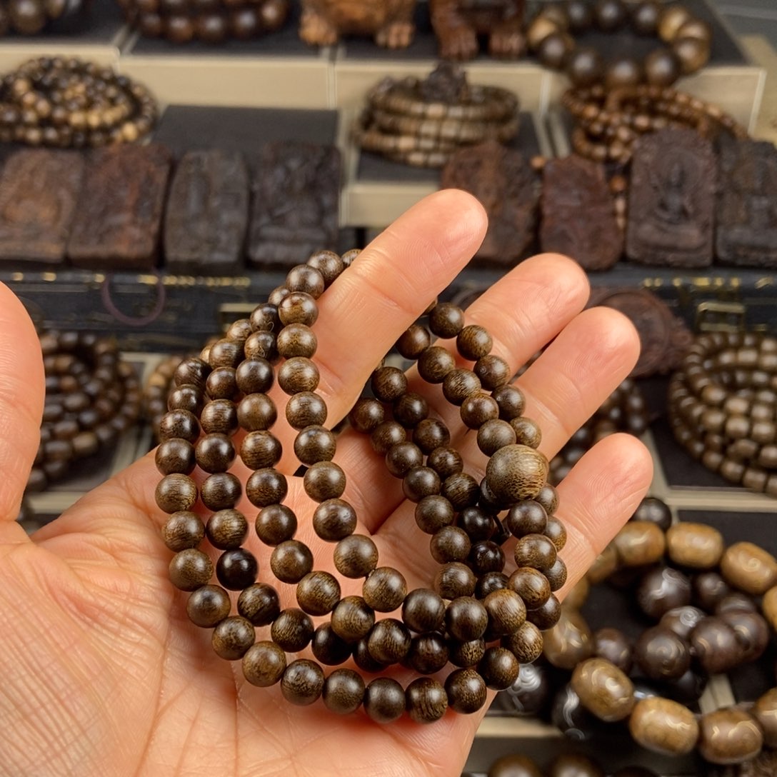 沉香手串路*慢越南芽庄白棋