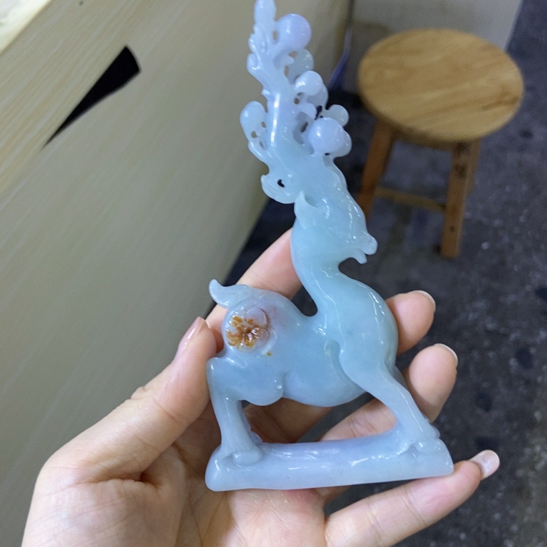 未镶嵌摆件翡翠F*H好看的翡翠小鹿