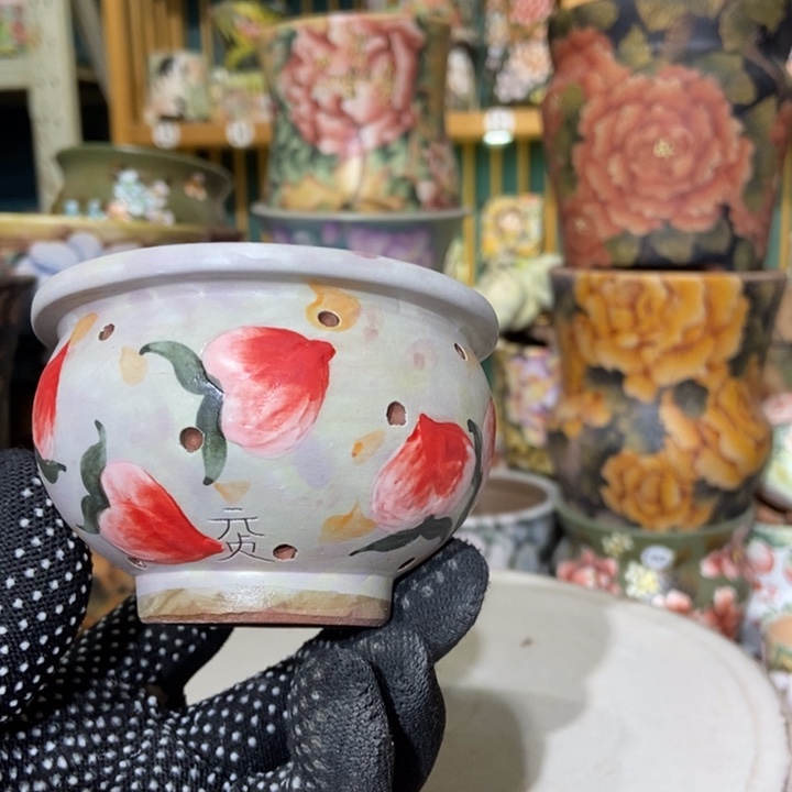 红陶景德镇艺术手绘作品