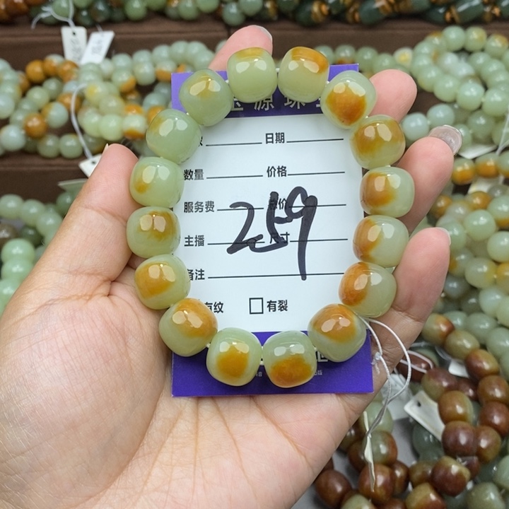 秦***岚未镶嵌手链透闪石质玉