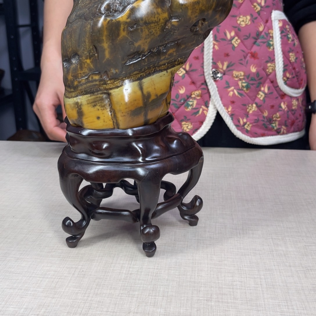 石材广西大化彩玉石配底座不包邮