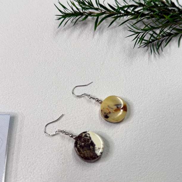 【六六中古】孤品复古蜜蜡耳环te4737